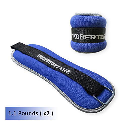 BERTER Small Ankle Wrist Weights, MINI Leg Arm Hand Cuff Weights for Women Men Kids Toddler Children, Exercise Equipment with Adjustable Straps for Fitness Gym Dancing Walking Aerobics (1 Pair, 2lb)
