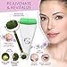 Jade Roller and Ice Roller Facial Massager Set 100% Natural Double Neck Face Roller with Cooling Ice Roller for Healing & Slimming - Helps Reduce Puffiness, Redness, Migraine, Soreness and Pain