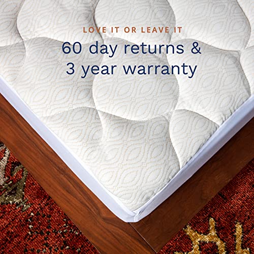 ViscoSoft Copper Mattress Topper Pad Queen Extra Plush Pillowtop 18