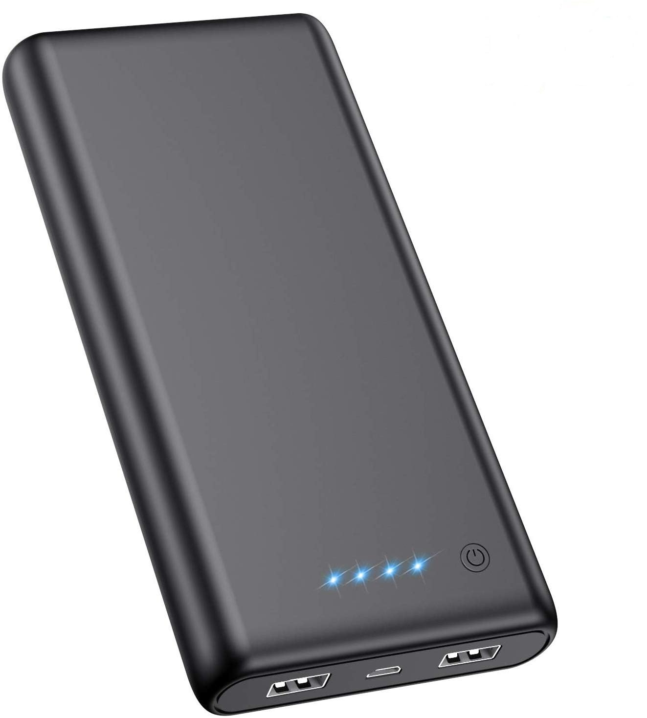HETP Power Bank, Portable Charger 24800 mah Ultra Compact High Speed External Battery, 4 LED Lights, Dual USB ports Power Bank for Phone and Tablet