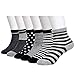 YIISOO 6 Pairs Toddler Baby Boy Anti Slip Crew Walkers Ankle Grip Socks for 12-36 Months