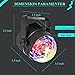 SOLMORE LED Disco Ball Party lights Ripple Light Sound Activated DJ Lights for Parties 7Colors Water Wave Ocean Projector Strobe Light for Home Stage Wedding Bar Karaoke Birthday Gift 3W (with Remote)