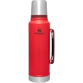 STANLEY Classic Vacuum Bottle, 1.5 qt, Lava | Stainless Steel Insulated Thermal Bottle for Camping and Travel | Keeps Drinks Hot or Cold | Wide-Mouth | Lid Doubles as Cup