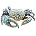 Blue Crab Enameled Jeweled Box, Package Includes a Tropical Magnet