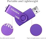 ENUODA 16GB USB 2.0 Flash Drive 2 Pack Swivel Design Purple Blue view 2