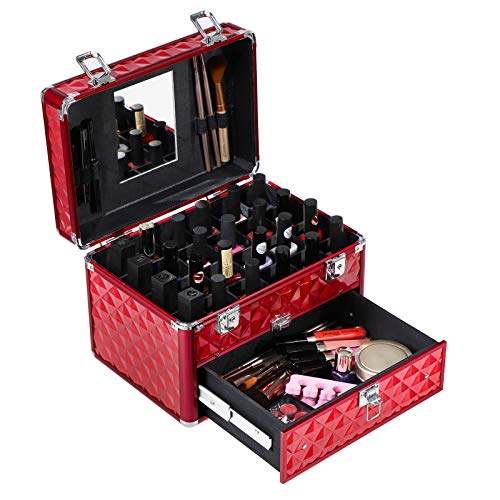 Songmics 13 5 Inch Makeup Train Case Professional Cosmetic Box With