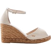 Viscata Aiguafreda Espadrille Canvas Wedges Spain Handmade 3 &frac12;&rdquo; Heel Women's Open Toe Sandals with Breathable Organic Cotton Canvas and 100% Natural Jute Midsole for all Occasions: Casual, Work, Party