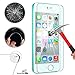 iPod Touch 6 Screen Protector, SOOYO(TM) Premium Tempered Glass Screen Protector (2.5D Round Edge/99% Clarity/Shatter-Proof/Bubble Free) for iPod Touch 6 & iPod touch 5-[2Pack]