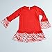 Ãzhido Girls 2pcs Long Cotton Christmas Santa Pajamas Sleepwear Set Red(4-5T,Red)
