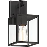 DESIGNERS FOUNTAIN Preston Outdoor Light Fixture, 11.75 Inch Exterior Wall Lantern Sconce for Front Door, Patio and Porch, Ma