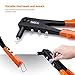 TACKLIFE Pop Rivet Gun, River Gun with 40Pcs Metal Rivets, 4 Replaceable Nozzles for Metal, Wood and Plastic - HHR1A