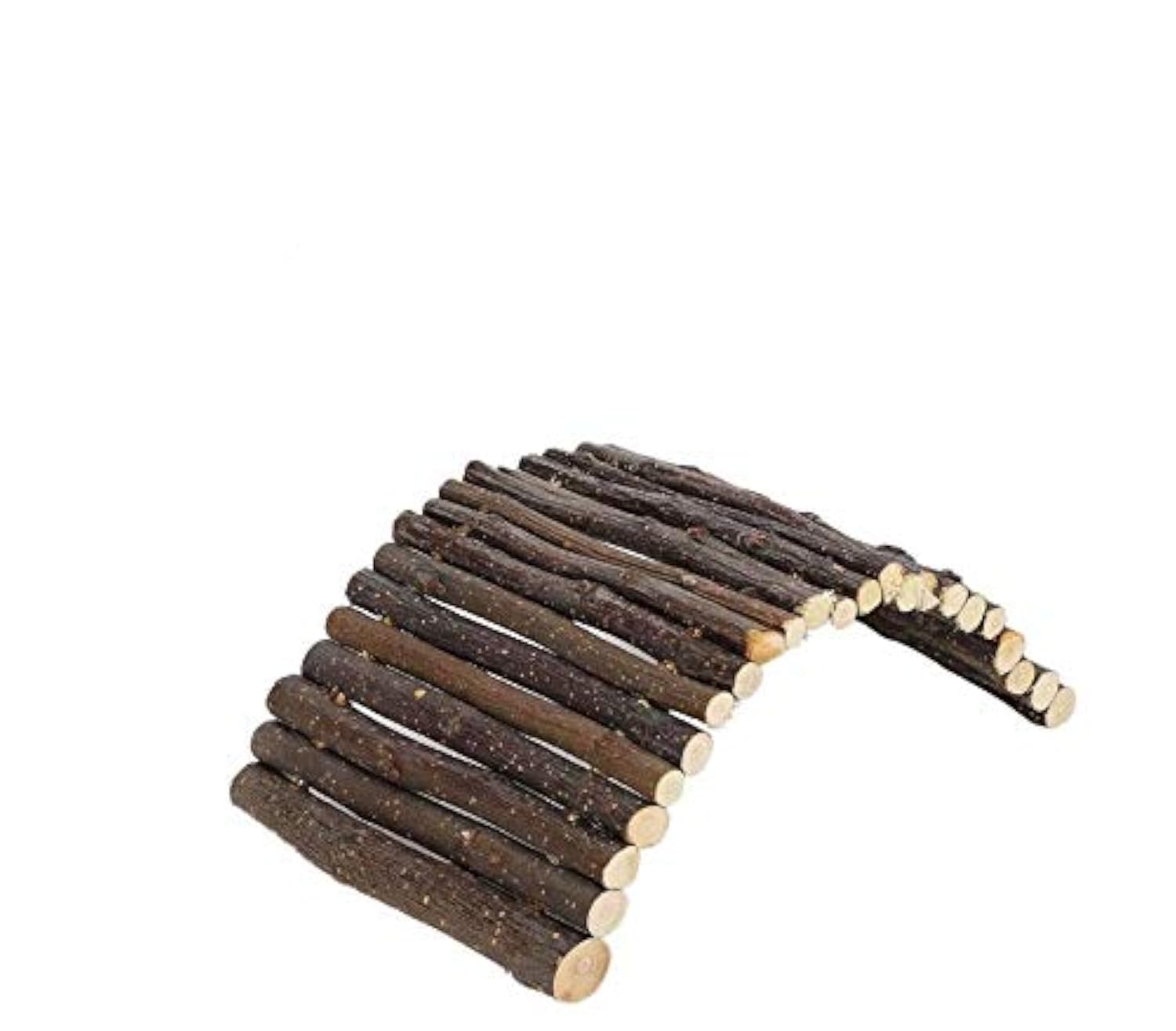 Hamster Wooden Bridge Small Animals Wooden Arch Bridge Ladder Small Animal Cage Decoration for Guinea Pig Chinchilla Ferret Reptile (M)