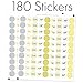 Yellow Elephant Welcome Baby Kisses Candy Stickers, Chocolate Drops Labels - 180 Count