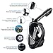 Youandme Snorkel Mask 180° Panoramic Full Face Design, Go Pro Compatible Snorkeling Mask with Anti-Fog and Anti-Leak Technology, See More water world Larger Viewing Area - L/XL