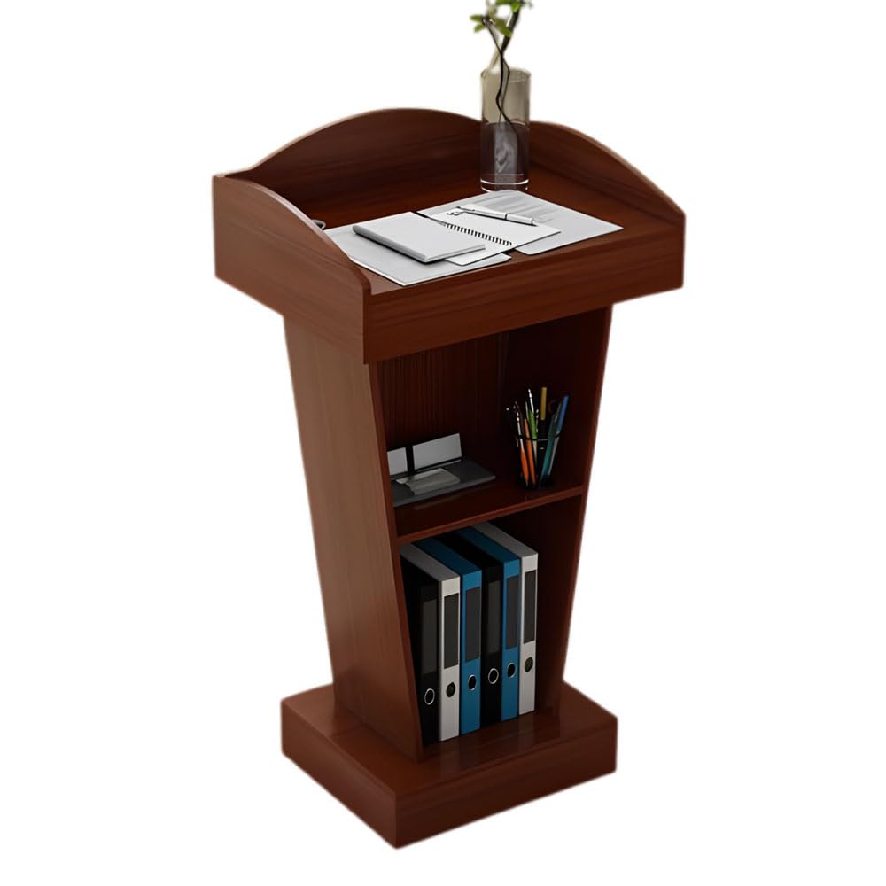 Photo 1 of BGEDL Natural Breeze Lectern Wooden Lectern Podium Church Pulpit Campus Teacher's Portable Lecture Table Information Desk Office Multimedia Lectern Conference Debate Stand Church