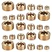 QLOUNI 25Pcs Brass Pipe Plugs Set, NPT Plug 1/8
