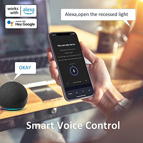 BANWEY Smart Led Recessed Lighting 6 Inch, LED WiFi Recessed Lighting