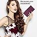Loufayee UltraSlim Wallet for Women - Elegant Zipped Pocket Small Wallets - Stylish RFID Credit Card Holder (Burgundy)