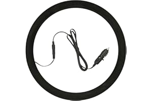 Auto Heated Steering Wheel Cover Quickly Heating to 100-120℉ in 90 Seconds Universal Size for Most Cars Trucks SUVs with Spir