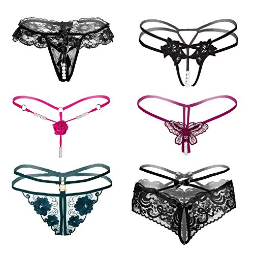 WolinTek-Lingerie-Donna-Sexy-Mutandine-6-Pezzi-Mutande-Sexy-Elastiche-Perizoma-Donna-con-Pizzi-Floreali-e-G-String-Soft-Lace-Perizoma-Mutandine-Biancheria-Intima-Sexy-Pizzo6-Modelli