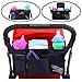 Lebogner Stroller Organizer, Insulated Deep Pocket Stroller Cup Holder To Keep Warm Or Cold Bottles, Extra Stroller Storage Space Accessories Pouch, Secured Universal Fit Black Baby Diaper Hanging Bag