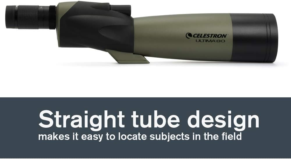 Celestron 52254 Ultima 80 mm Spotting Scope Straight, Green, 80mm - Image 4