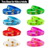 Emoji Silicon Bracelets, 32 Pack Party Wristband Bracelets for Kids Birthday Party Supplies Favors , Novelty Toys Pinata Fillers for School Classroom Rewards, Carnival Prizes Accessories.