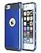 ULAK iPod Touch 7 Case, iPod Touch 6 Case, Slim Fit Dual Layer Hard PC Back+TPU Shockproof Interior Protective Case Cover for Apple iPod Touch 5th/6th/7th Generation, Navy Blue/Black