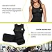 Junlan Women Waist Trainer Vest Corset Workout Zipper Neoprene Tank Top Trimmer Belt Body Shaper Workout Cincher Sauna Suit for Women (Black, L)