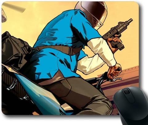 GTA 5 Franklin Bike Chase Mouse Pad, Customized Rectangle Mousepad Diy By Bestsellcase