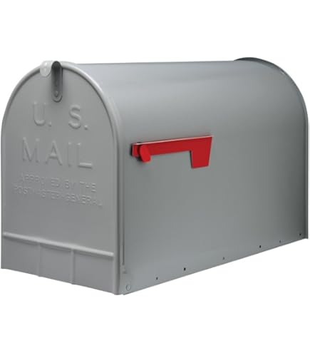 Amazon.com: Group Jumbo Size Steel Rural Mailbox ST200000, Gray L8