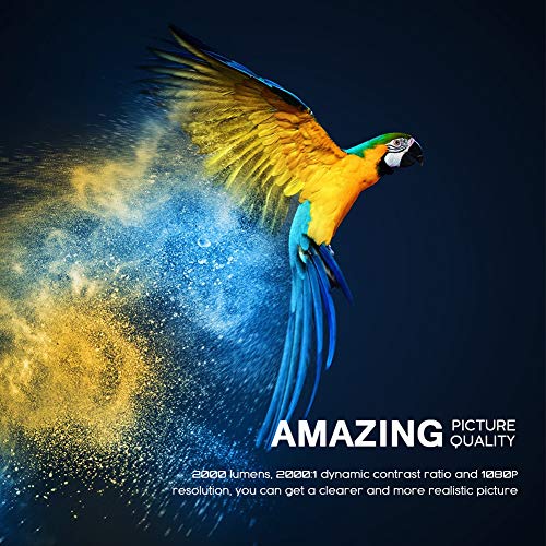 Crosstour Projector, Mini LED Video Projector Home Theater Supporting 1080P 55,000 Hours Lamp Life C - //coolthings.us