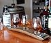 Premium Barrel Stave Whiskey Flight, Scotch Flight, Bourbon Flight, Crystal Glencairn Glass Flight (Dark Walnut)