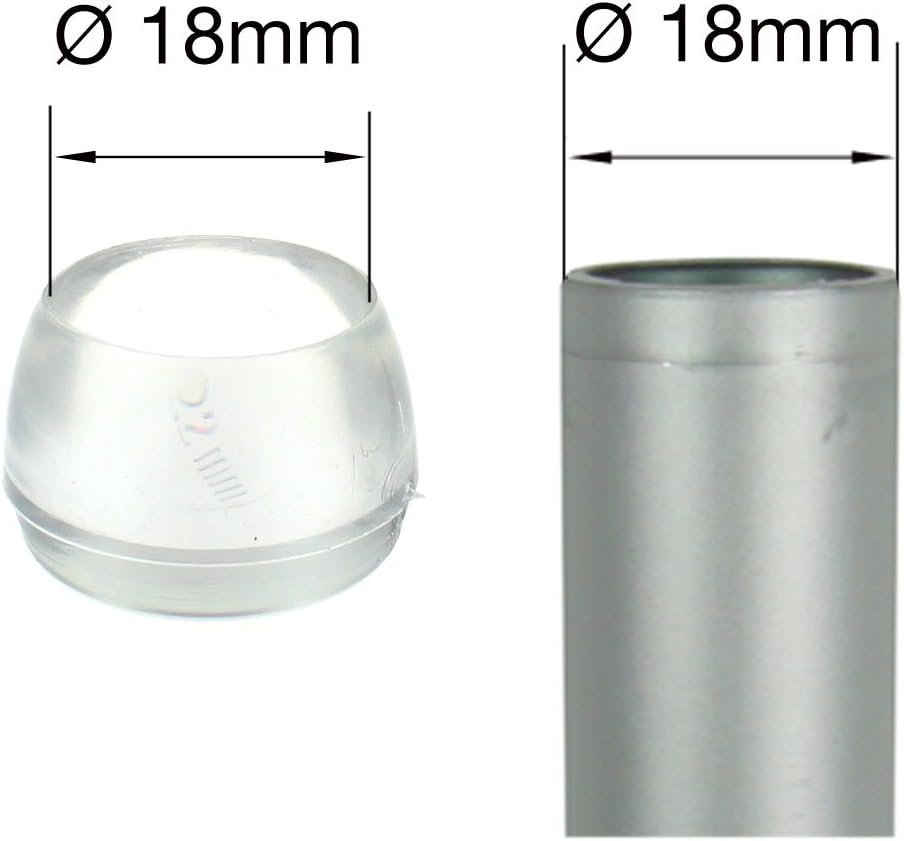 Transparent Clear See-Though Furniture Feet Ferrules Caps Stoppers - in Many Sizes & Pack Quantities - by Lifeswonderful (18mm - 4pcs) - Image 5