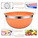 WEIYUDANG Mixing Bowls, 6 piece Salad Bowl Stainless Steel Basin Metal Bowls Set With Colorful Lids - Set Includes 2, 2.5, 3, 4, 5.5, 7Quart, Measuring Cup as a Gift
