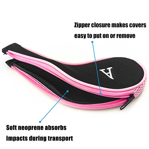 Golf Club Head Covers,Zippered Headcovers for Golf Clubs Iron Covers with Interchangeable Number Tag 10Pcs Aree