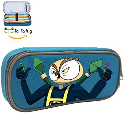 Ta-Ta Frog Vanoss gaming Boy's&amp;Girl's Canvas Cute College Student's Pencil Case blue