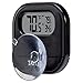 Taylor Digital Indoor/Outdoor Thermometer with Reversible Suction Cup, Black