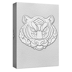 Canvas Wall Art Black and White Animals Painting Artwork for Home Prints Framed - 12x18 inches