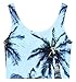Women's Multi Digital Printed Crop Vest Tank Tops (Coconut tree) , One Size