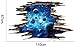 Amaonm Removable Creative 3D Magic Blue Galaxy Planet Through the Wall Decals Stickers Girls Nursery Room Walls Decorations Art Decor Home Decal Classroom Bathroom Playroom Stickers for Kids Baby Boys