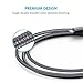 Anker Powerline+ Lightning Cable (10ft) Durable and Fast Charging Cable [Double Braided Nylon], MFi Certified for iPhone X / 8/8 Plus / 7/7 Plus / 6/6 Plus / 5s / iPad and More (Gray)