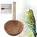 Jimfoty Bird Perch Stand, Natural Coconut Shell Bird Feeder Bowl Bird Cage Parrot Parakeet Stand Parrot Playstand Play Gymthumb 1