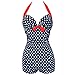 JOYMODE One Piece Swimsuits for Women Boyleg Sports Swimwear Floral Print Bathing Suits
