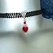 Twilight's Fancy Swarovski Crystal Heart Pendant Choker (Siam Red, Large)