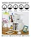 PAG Desktop Shelf Freestanding Wooden Small Bookshelf Desk Supplies Organizers and Accessories Storage Display Rack Office Dorm Decor for Women, White