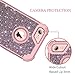 Casetego Compatible with iPhone 8 Case,iPhone 7 Case,Glitter Sparkle Bling Three Layer Heavy Duty Hybrid Sturdy Shockproof Protective Cover Case for Apple iPhone 8/7,Shiny Rose Gold