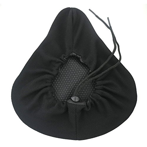 Gel Bike Saddle Covers Large Size Extra Comfortable Soft Gel Construction with FUCNEN Bicycle Seat Raincover Waterproof Dustproof Suitable for Road Exercise Spin Stationary Bike Seat Padded Bike Saddle Cushion for Men Women Kids Great Gift for Cyclist Family Friends Butt Saver