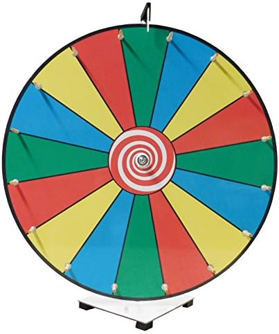Prize Wheel 24 inch Dry Erase Color Face Classic Wooden Peg Design
