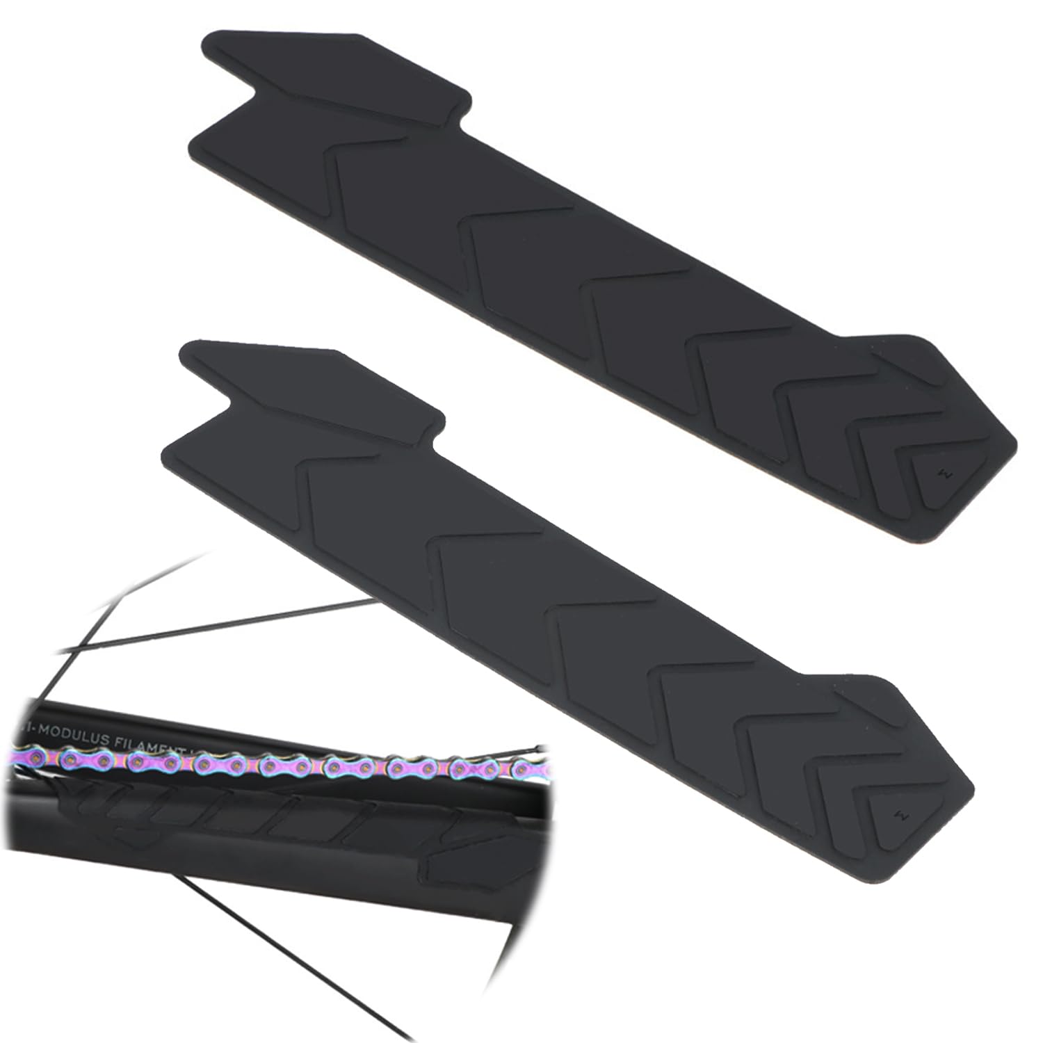 mellystore Bicycle Chainstay Protector, Pack of 2, Chain Stay Protection, MTB, Silicone Chainstay Frame Protection, Chain Stay Protection, Road Bike for All Bicycle Types, BMX, Road Bikes, Mountain